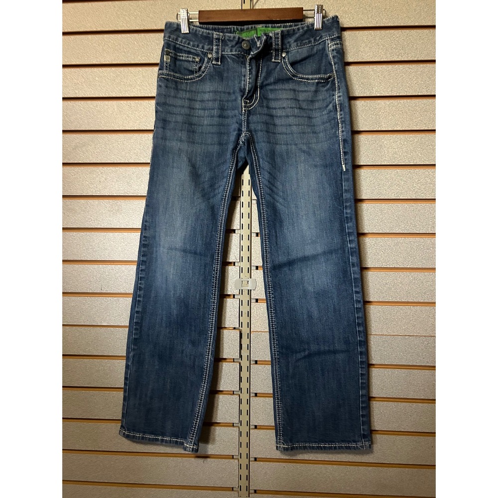 Rock and Roll Denim Mens Pistol Straight Leg Jeans Blue Contrast Stitch 31x30